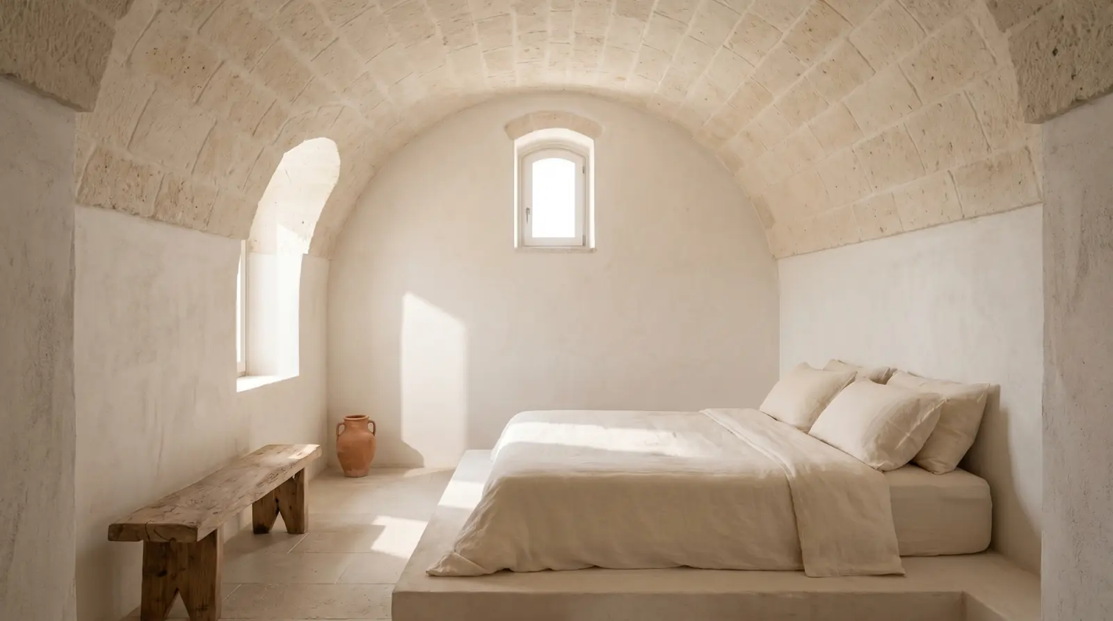 Stone Room with vaulted ceiling