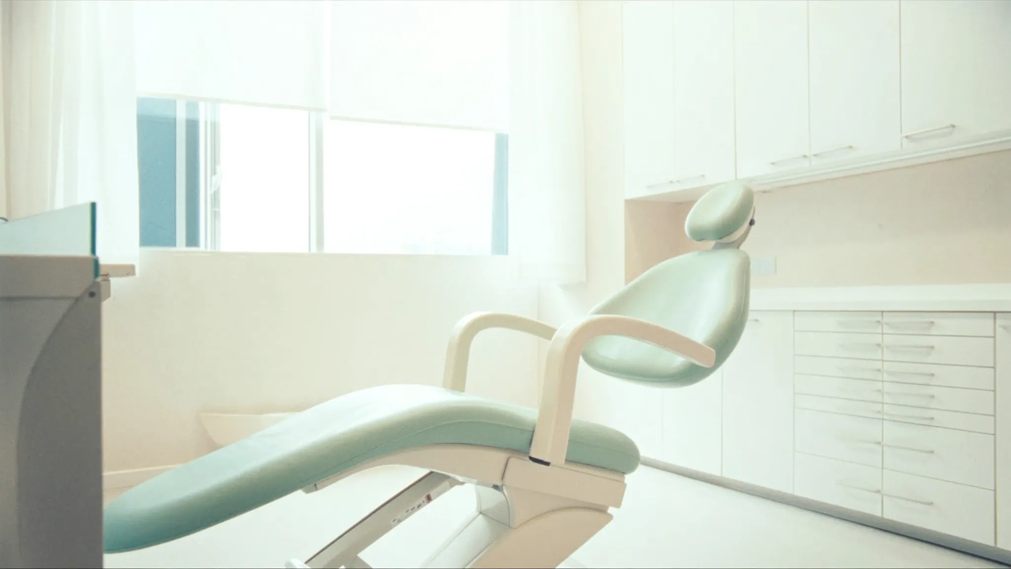 Calm, bright modern dental clinic interior